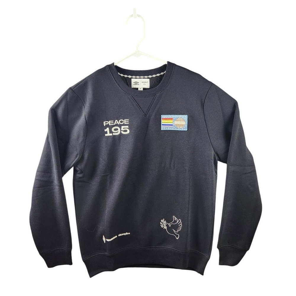 NWT Umbro x Akomplice Peace 195 Fleece Crewneck Men's Streetwear Blokecore - Picture 2 of 13
